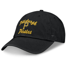 Black Pittsburgh Pirates Fanatics Women's Fundamental Script Logo Adjustable Hat