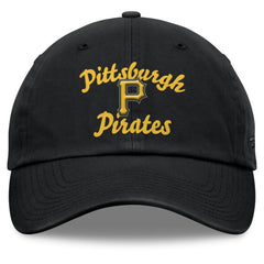 Black Pittsburgh Pirates Fanatics Women's Fundamental Script Logo Adjustable Hat