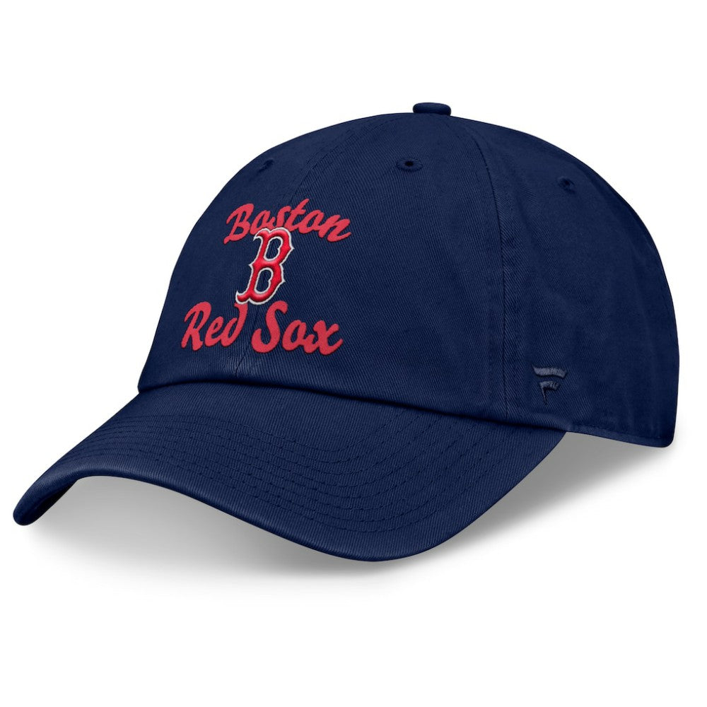 Navy Boston Red Sox Fanatics Women's Fundamental Script Logo Adjustable Hat
