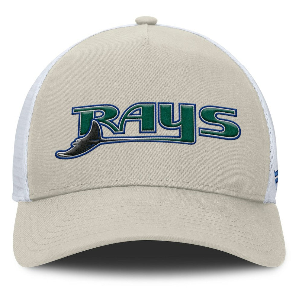 Khaki Tampa Bay Rays Fanatics Heritage Light Khaki A-Frame Adjustable Hat