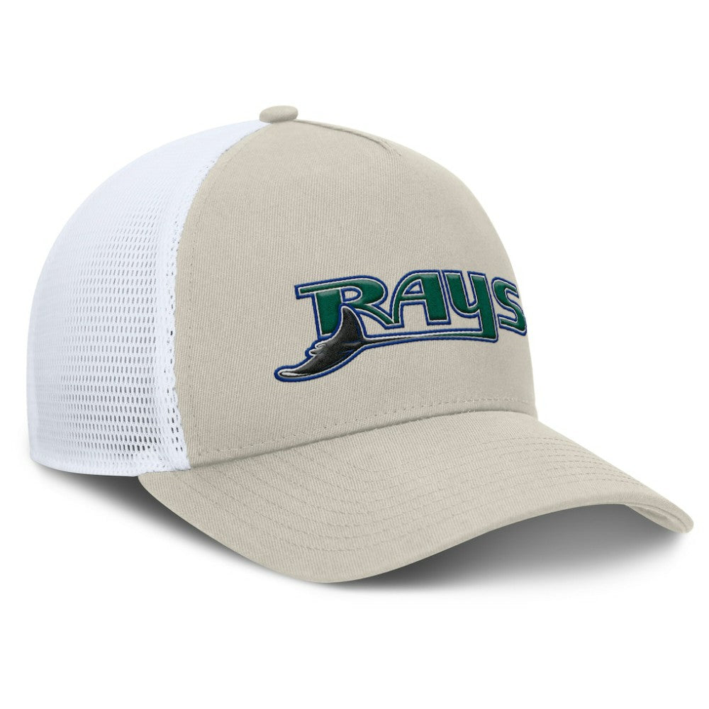 Khaki Tampa Bay Rays Fanatics Heritage Light Khaki A-Frame Adjustable Hat