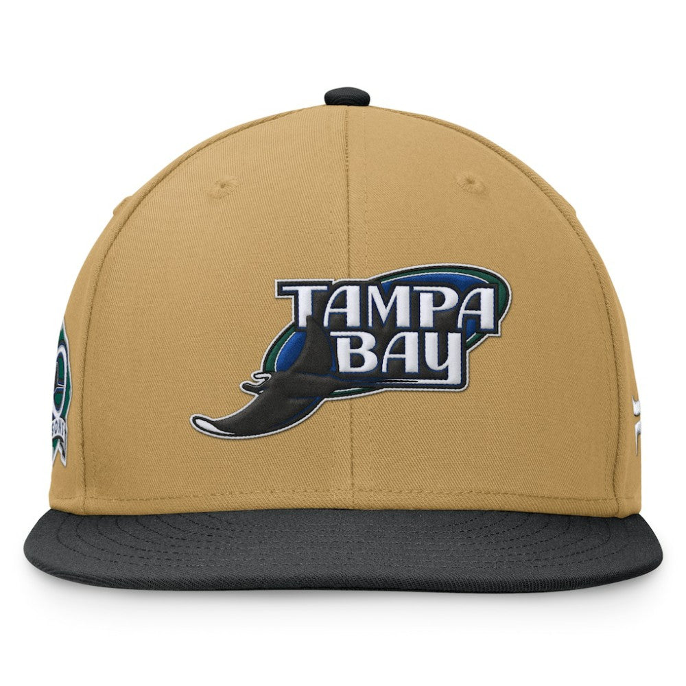 Khaki/Black Tampa Bay Rays Fanatics  Heritage Two-Tone Fitted Hat