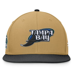 Khaki/Black Tampa Bay Rays Fanatics  Heritage Two-Tone Fitted Hat