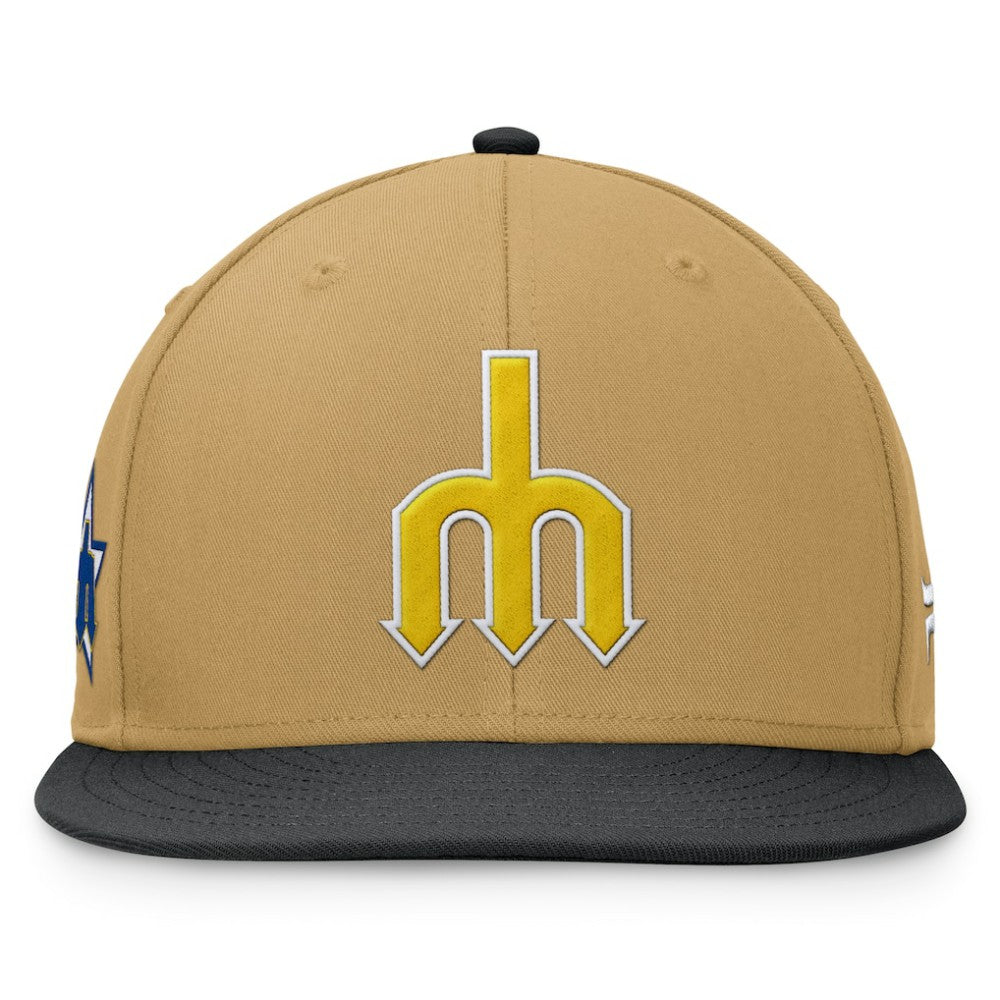 Khaki/Black Seattle Mariners Fanatics  Heritage Two-Tone Fitted Hat