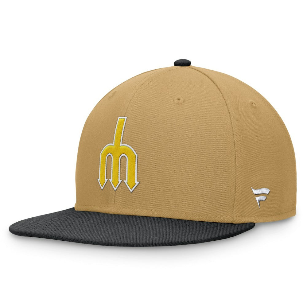 Khaki/Black Seattle Mariners Fanatics  Heritage Two-Tone Fitted Hat