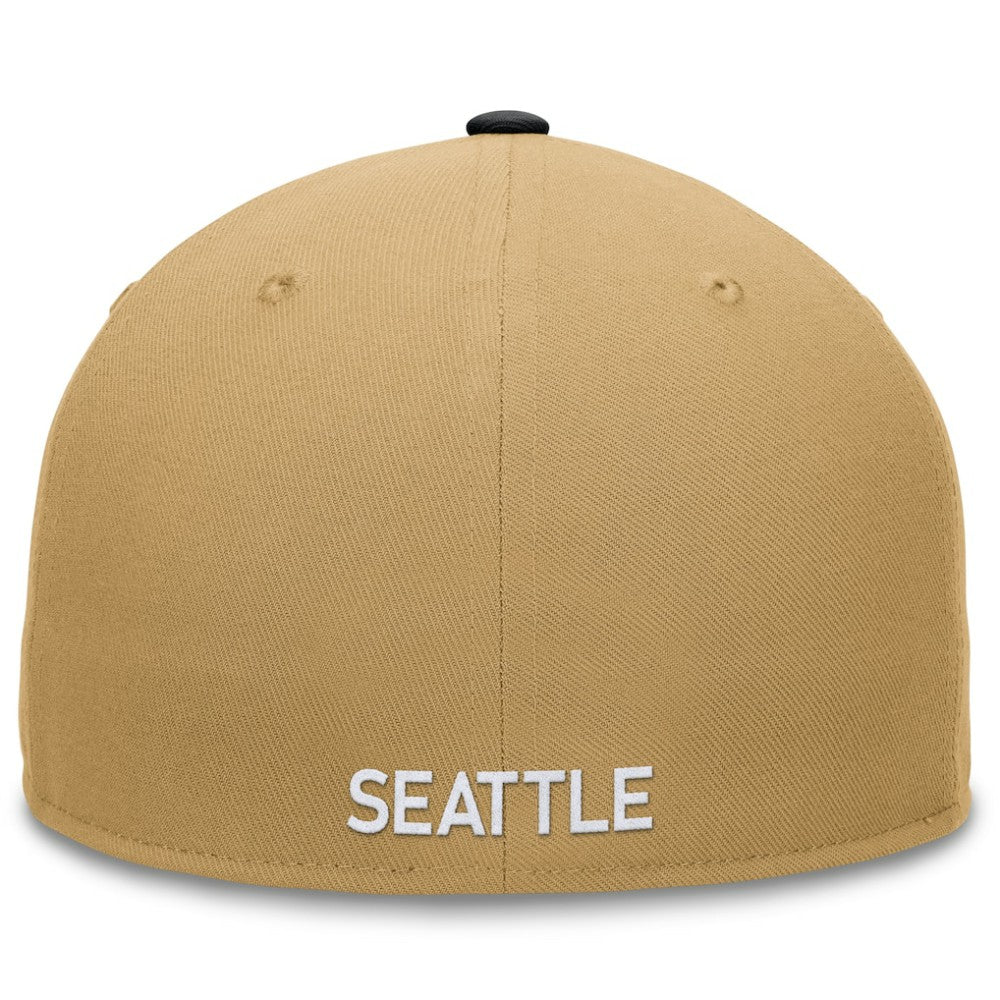 Khaki/Black Seattle Mariners Fanatics  Heritage Two-Tone Fitted Hat