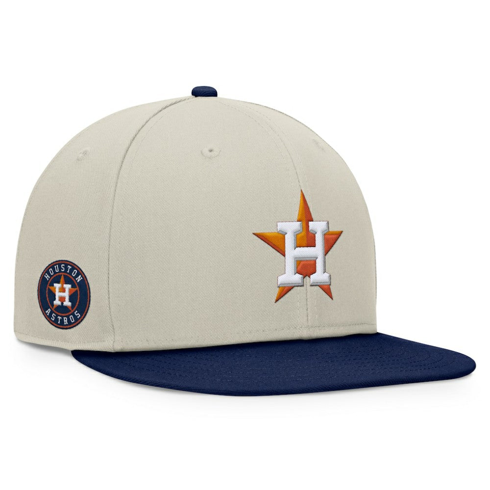Khaki/Navy Houston Astros Fanatics Team Two-Tone Snapback Hat