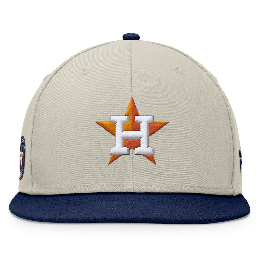 Khaki/Navy Houston Astros Fanatics Team Two-Tone Snapback Hat