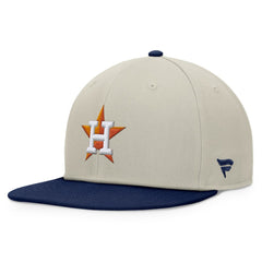 Khaki/Navy Houston Astros Fanatics Team Two-Tone Snapback Hat