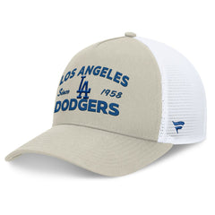 Stone Los Angeles Dodgers Fanatics A-Frame Trucker Adjustable Hat