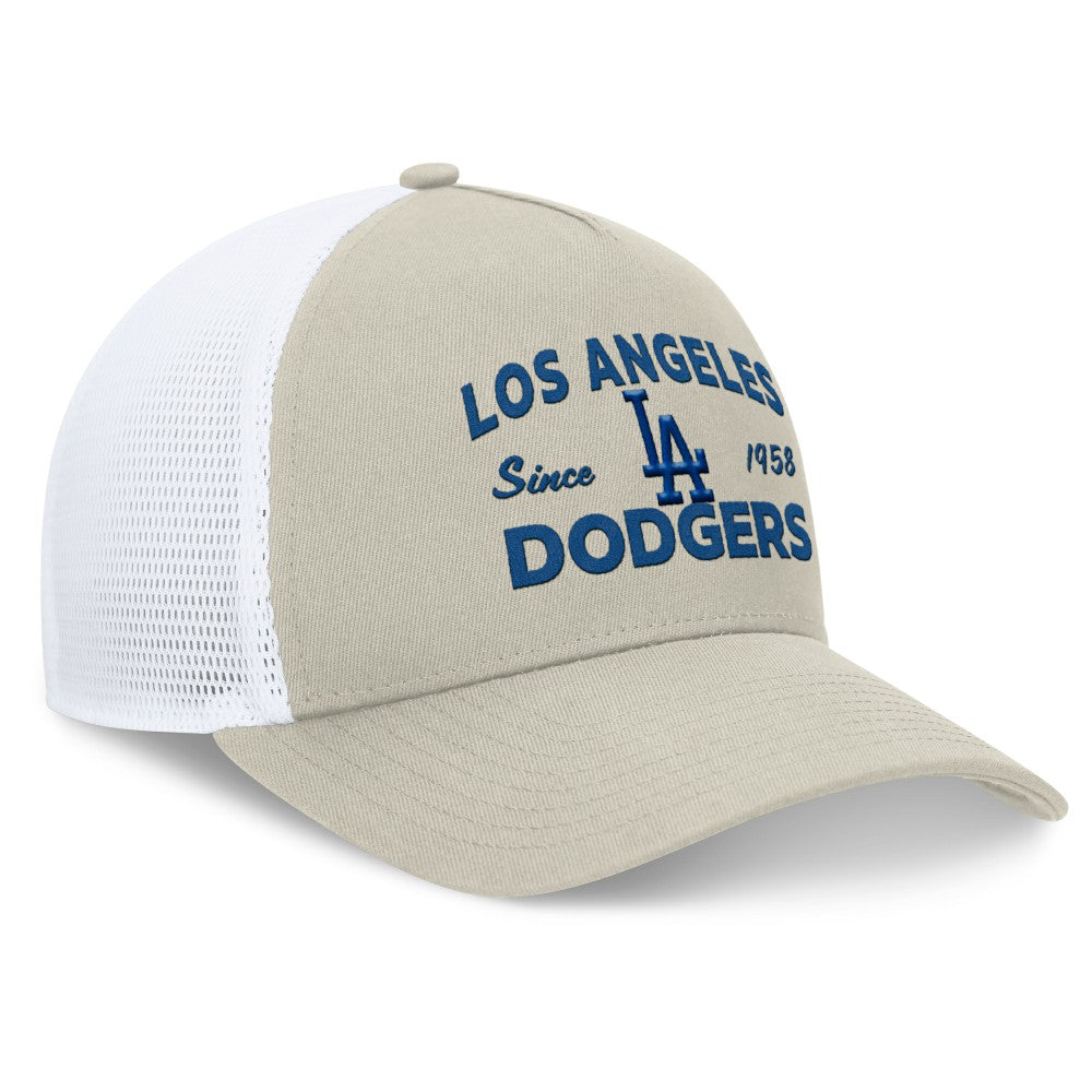 Stone Los Angeles Dodgers Fanatics A-Frame Trucker Adjustable Hat