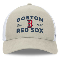 Stone Boston Red Sox Fanatics A-Frame Trucker Adjustable Hat