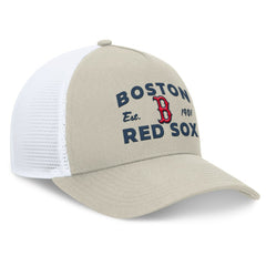 Stone Boston Red Sox Fanatics A-Frame Trucker Adjustable Hat