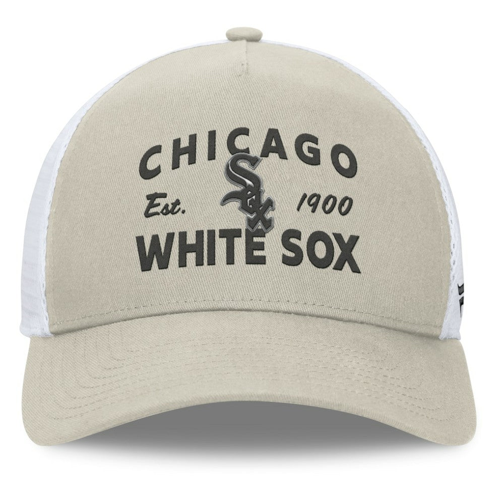 Stone Chicago White Sox Fanatics A-Frame Trucker Adjustable Hat