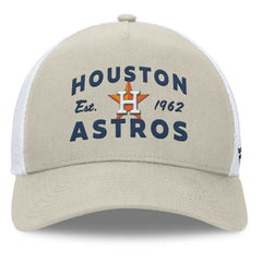 Stone Houston Astros Fanatics A-Frame Trucker Adjustable Hat