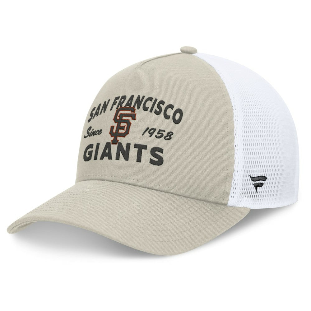 Stone San Francisco Giants Fanatics A-Frame Trucker Adjustable Hat