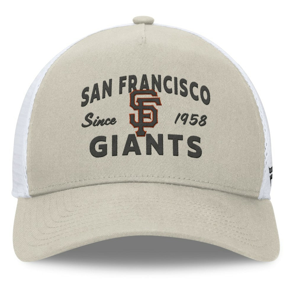 Stone San Francisco Giants Fanatics A-Frame Trucker Adjustable Hat
