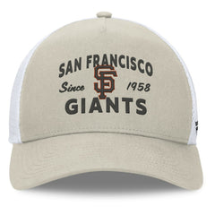 Stone San Francisco Giants Fanatics A-Frame Trucker Adjustable Hat