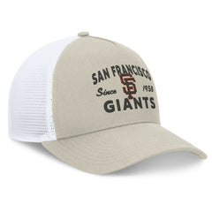 Stone San Francisco Giants Fanatics A-Frame Trucker Adjustable Hat