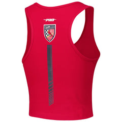 Red St. Louis Cardinals Pro Standard Women's Fast Lane Fitted Tri-Blend Cropped Tank Top
