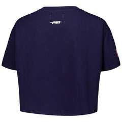 Navy Atlanta Braves Pro Standard Women's Made To Play Boxy Cropped T-Shirt