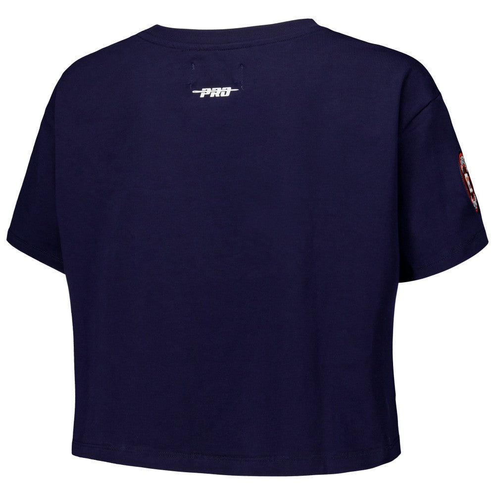 Navy Houston Astros Pro Standard Women's Made To Play Boxy Cropped T-Shirt
