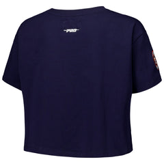 Navy Houston Astros Pro Standard Women's Made To Play Boxy Cropped T-Shirt