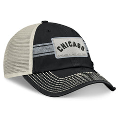 Black/Natural Chicago White Sox Fanatics  Heritage Stripe Trucker Adjustable Hat