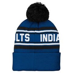 Preschool Jacquard Cuffed Knit Hat with Pom - Indianapolis Colts Hats