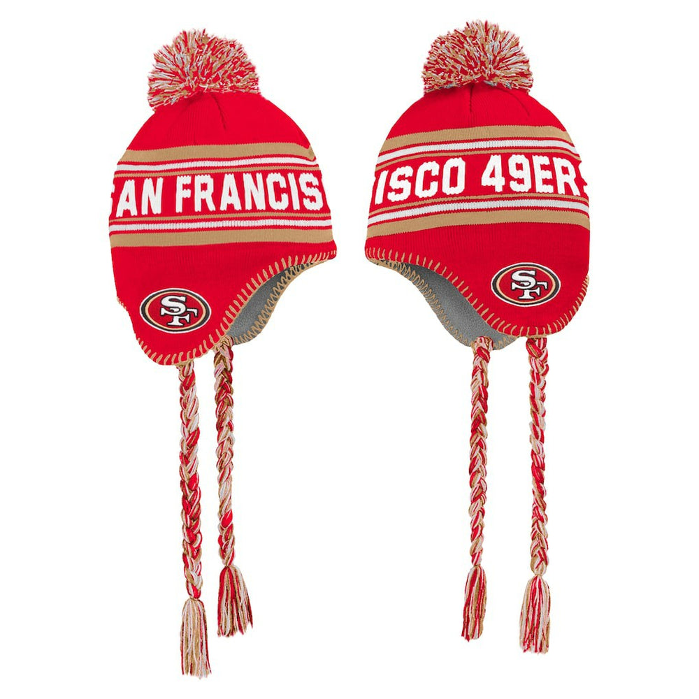 Preschool Jacquard Tassel Knit Hat with Pom - San Francisco 49ers Hats