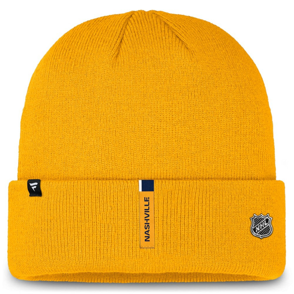 NHL Nashville Predators Fanatics Authentic Pro Cuffed Knit Hat