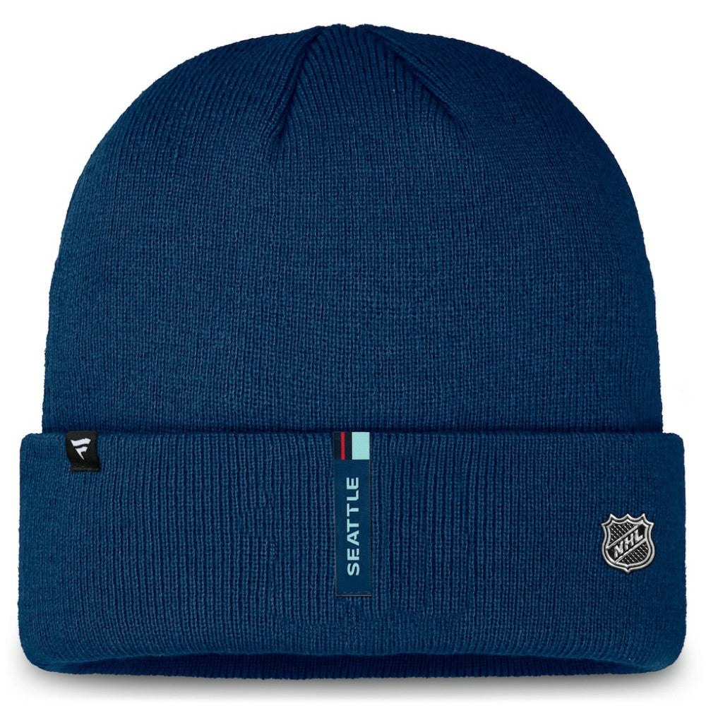 NHL Seattle Kraken Fanatics Authentic Pro Cuffed Knit Hat