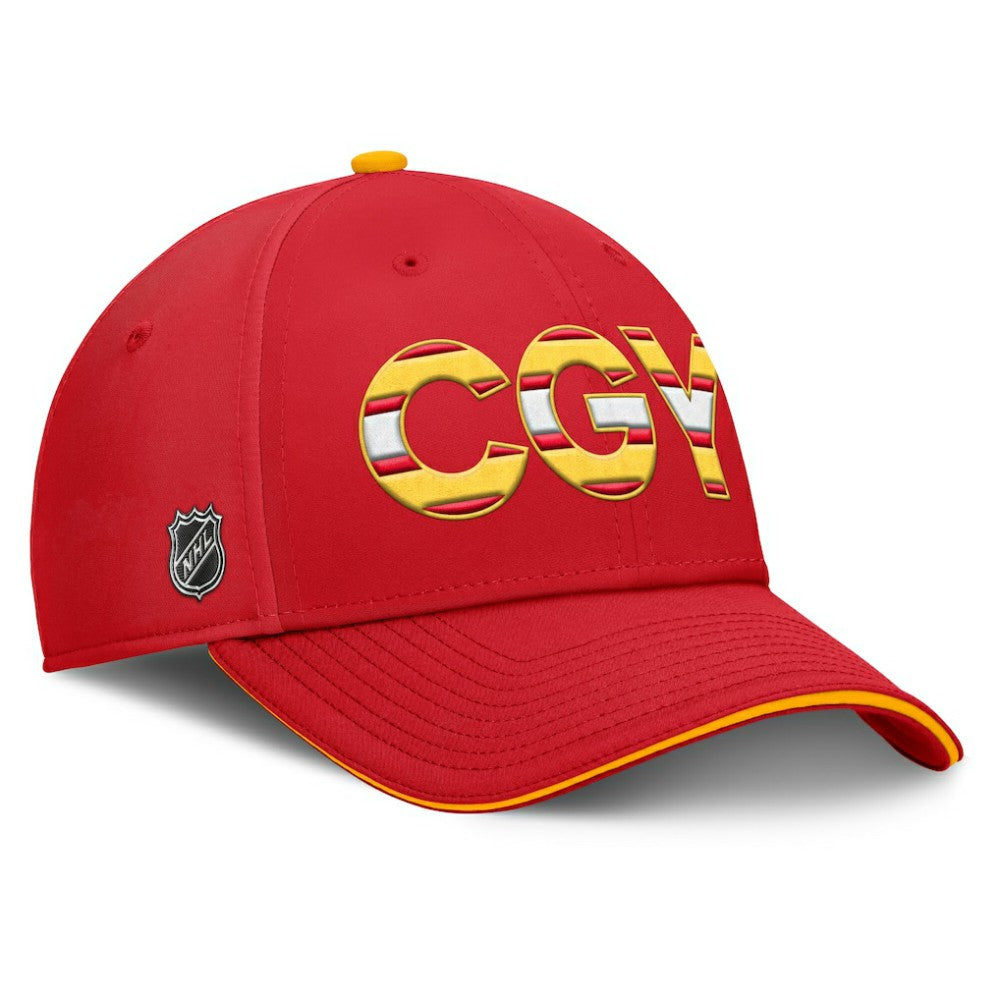 NHL Calgary Flames Fanatics Authentic Pro Rink Team Code Flex Hat