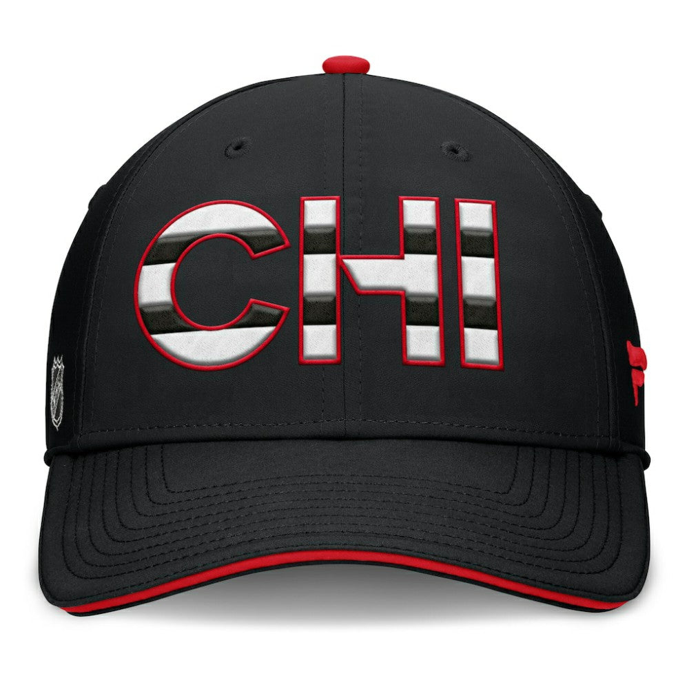 NHL Chicago Blackhawks Fanatics Authentic Pro Rink Team Code Flex Hat