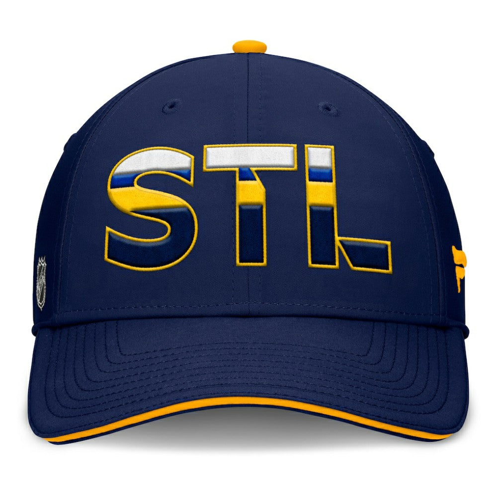 NHL St. Louis Blues Fanatics Authentic Pro Rink Team Code Flex Hat