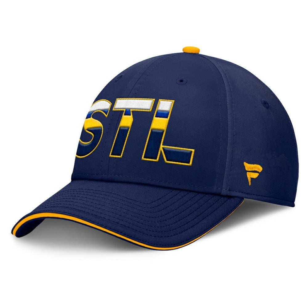 NHL St. Louis Blues Fanatics Authentic Pro Rink Team Code Flex Hat