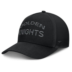 NHL Vegas Golden Knights Fanatics Authentic Pro Road Stack Text A-Frame Adjustable Hat