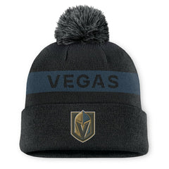 NHL Vegas Golden Knights Fanatics Women's Authentic Pro Rink Cuffed Knit Hat with Pom