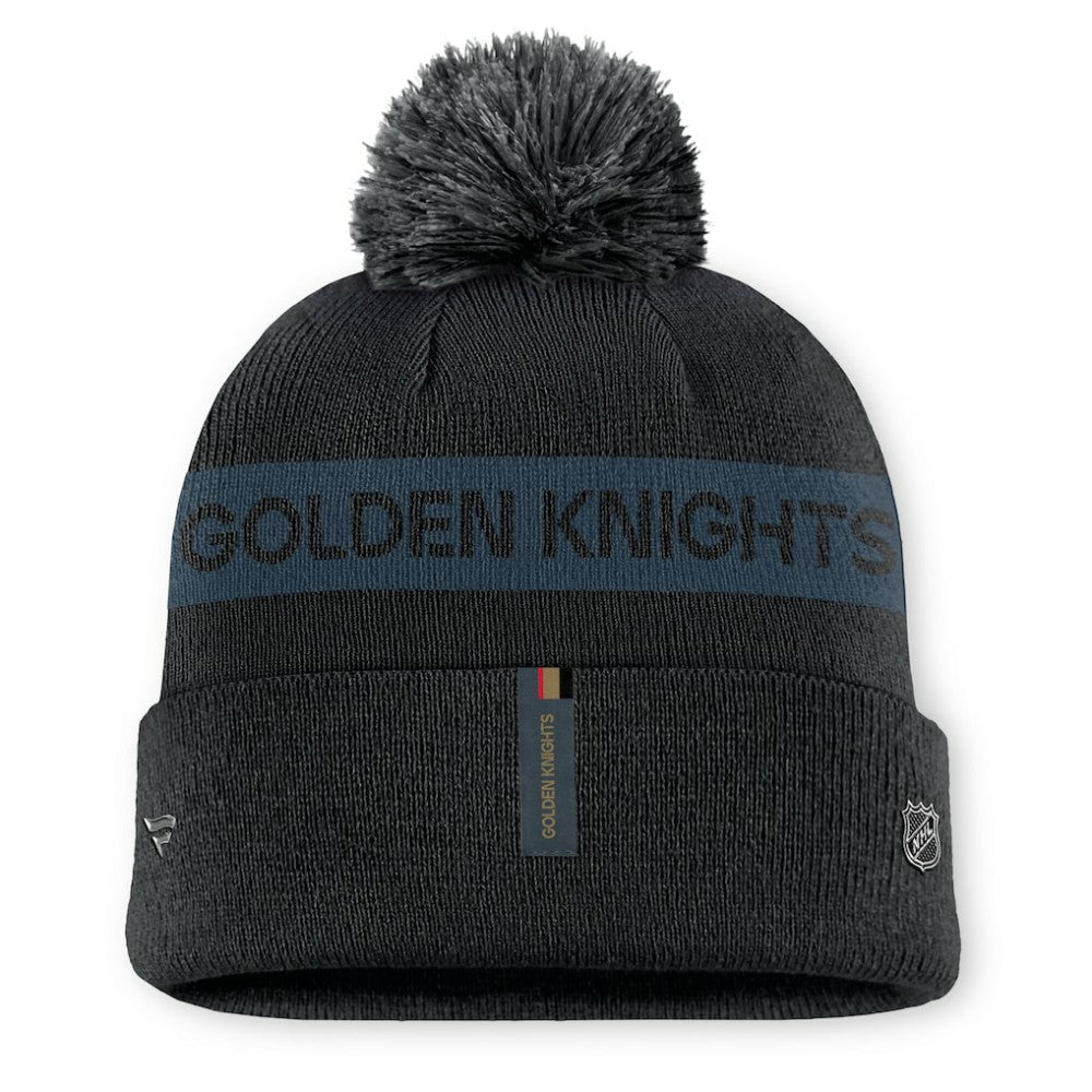NHL Vegas Golden Knights Fanatics Women's Authentic Pro Rink Cuffed Knit Hat with Pom