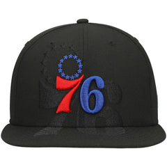 New Era Philadelphia 76ers Blackout Shadow Logo 59FIFTY Fitted Hat