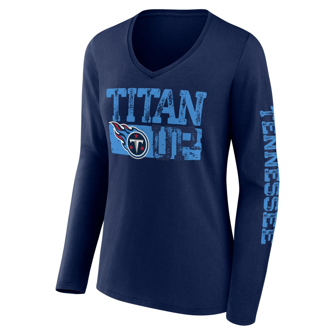 Hometown Sweep Long Sleeve V-Neck T-Shirt - Tennessee Titans T-shirts