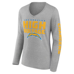 Hometown Sweep Long Sleeve V-Neck T-Shirt - Los Angeles Chargers T-shirts
