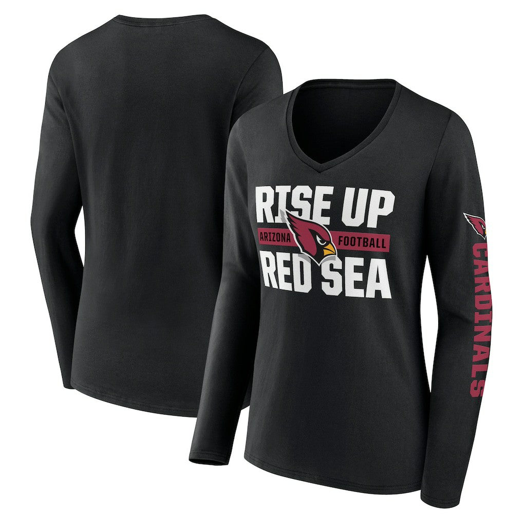 Hometown Sweep Long Sleeve V-Neck T-Shirt - Arizona Cardinals T-shirts