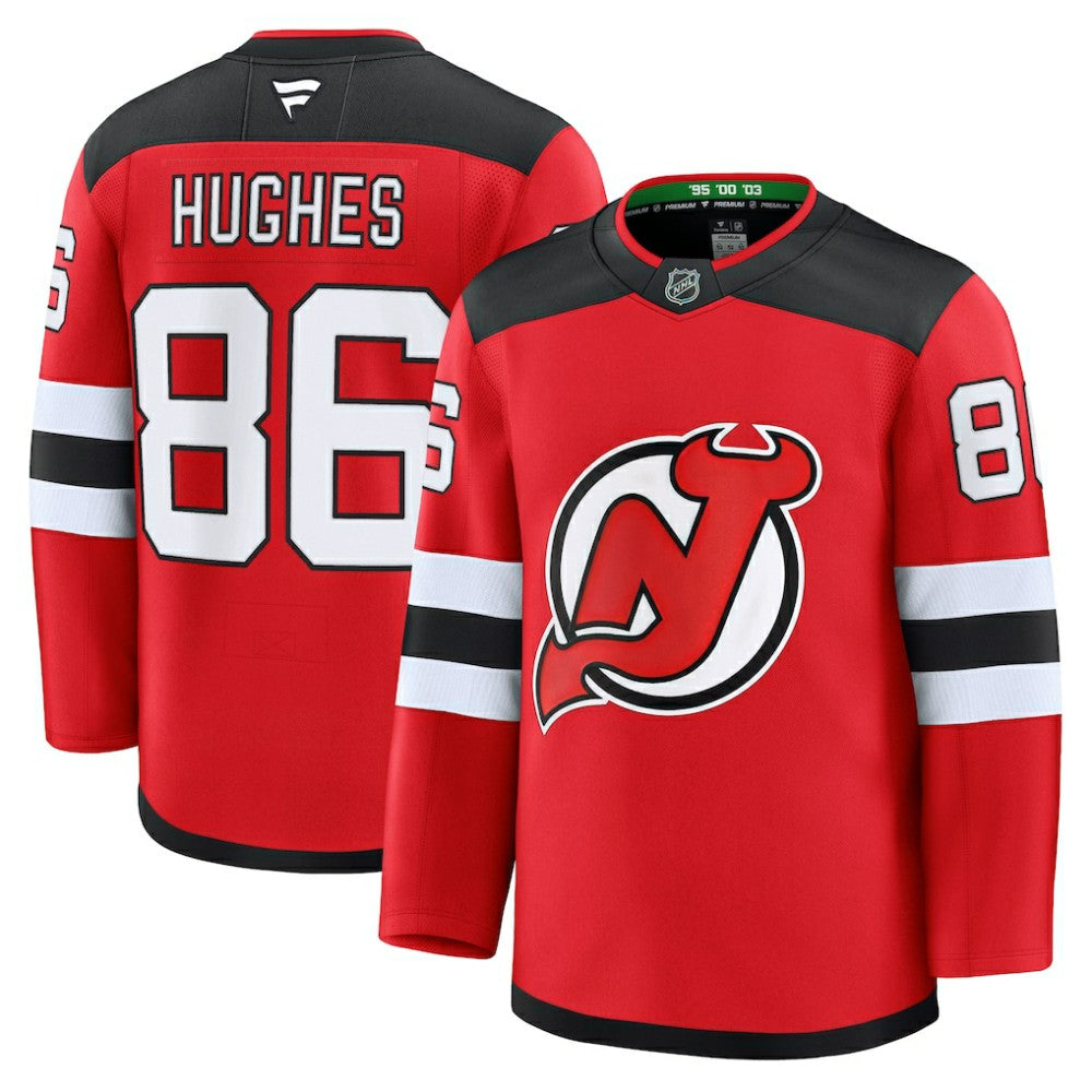 NHL Jack Hughes New Jersey Devils Fanatics Home Premium Jersey