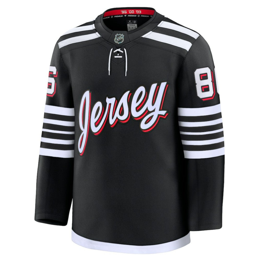 NHL Jack Hughes New Jersey Devils Fanatics Alternate Premium Jersey