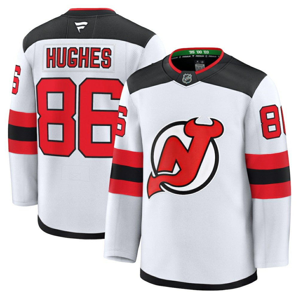 NHL Jack Hughes New Jersey Devils Fanatics Away Premium Jersey
