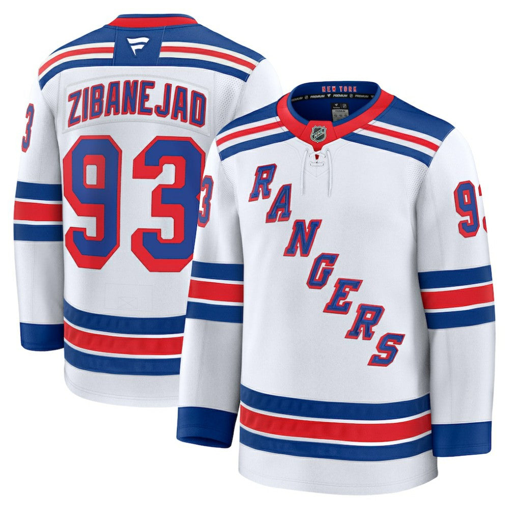 NHL Mika Zibanejad New York Rangers Fanatics Away Premium Jersey