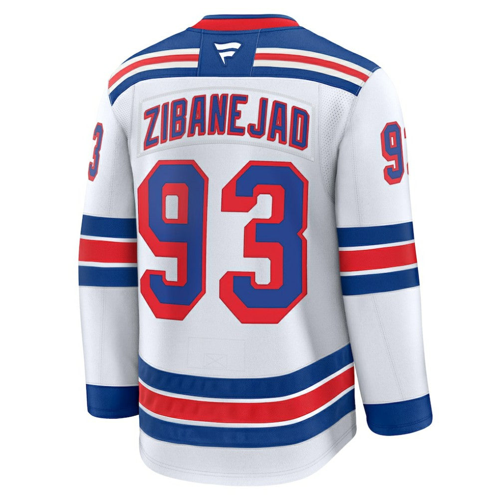 NHL Mika Zibanejad New York Rangers Fanatics Away Premium Jersey