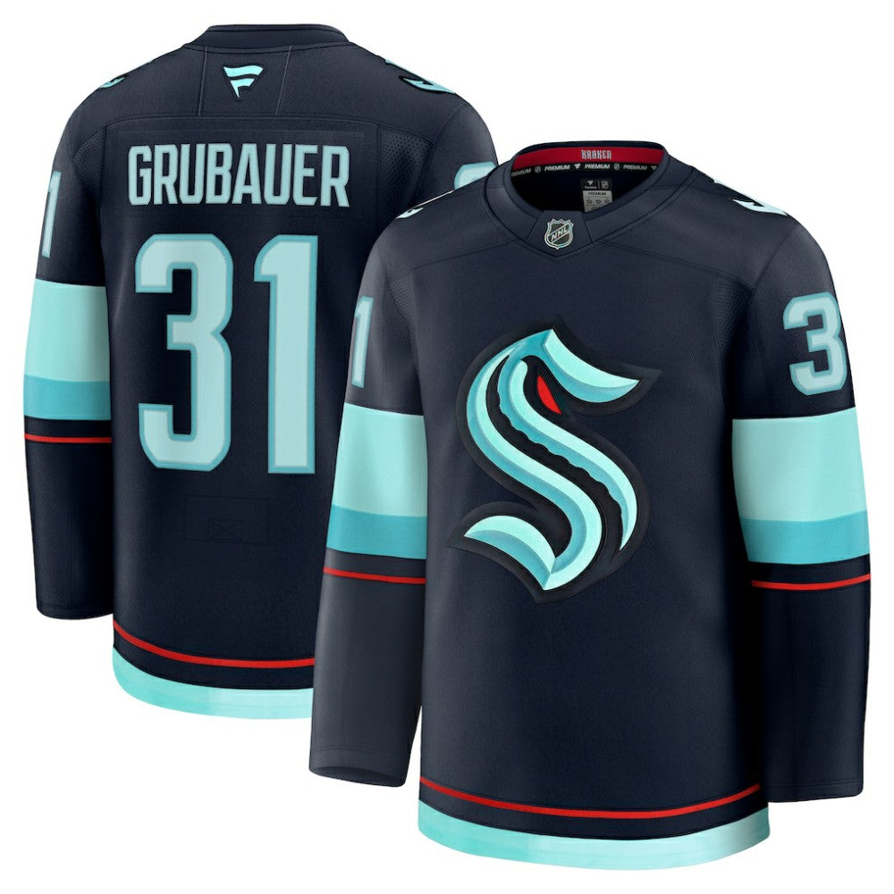 NHL Philipp Grubauer Seattle Kraken Fanatics Home Premium Jersey