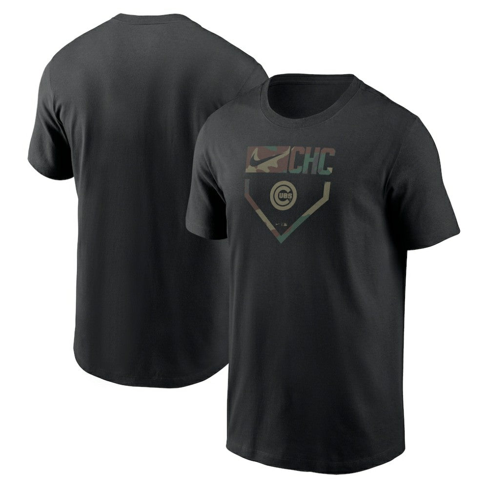 Black Chicago Cubs Nike Camo T-Shirt